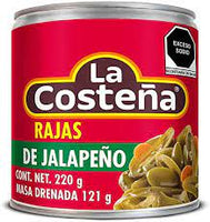 CHILES EN RAJAS LA COSTEÑA  224G